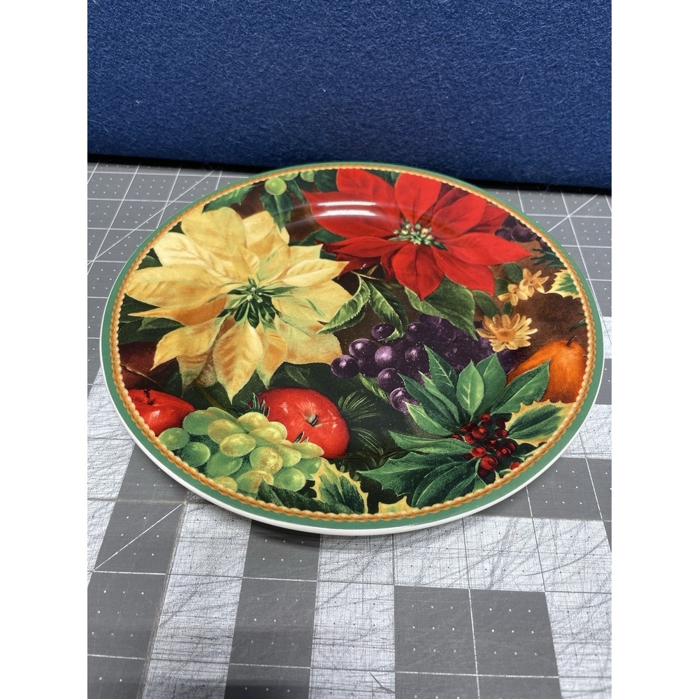 Hallmark Home Christmas Sakura HOLIDAY ABUNDANCE Salad Dessert Plates 8‎ 1/2"